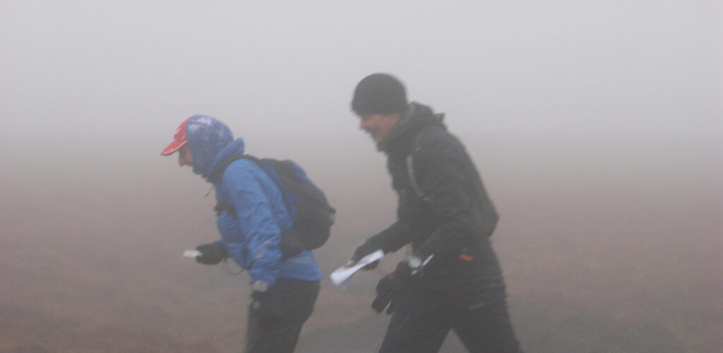 fell running in bad visibility
